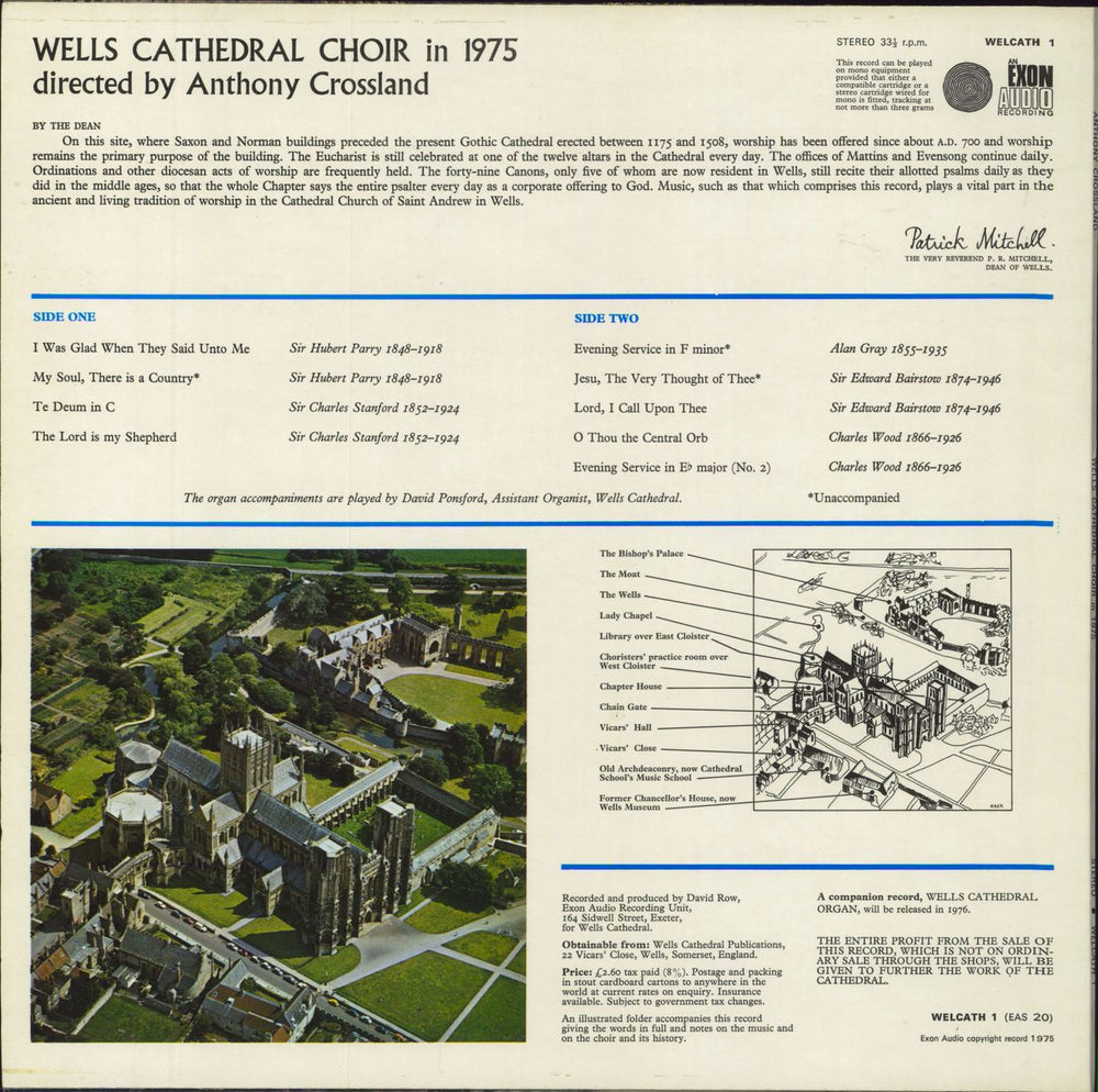 Wells Cathedral Choir Wells Cathedral Choir In 1975 UK vinyl LP album (LP record)