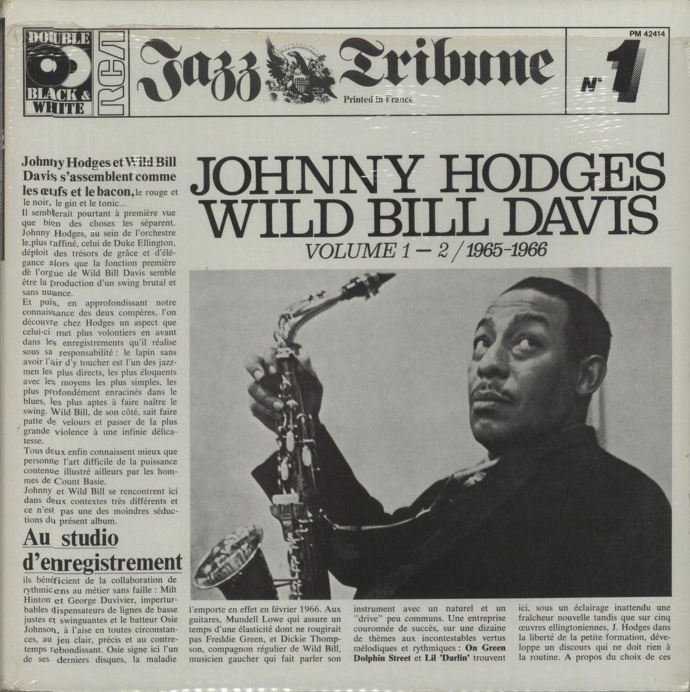 Wild Bill Davis & Johnny Hodges Johnny Hodges And Wild Bill Davis Volume 1-2 / 1965-1966 French 2-LP vinyl record set (Double LP Album) PM42414