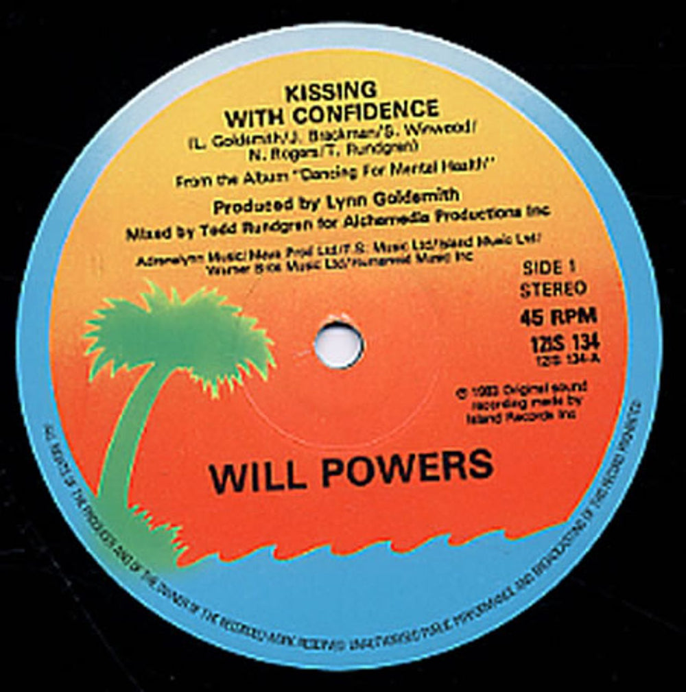 Will Powers Kissing With Confidence UK 12" vinyl single (12 inch record / Maxi-single) 12IS134