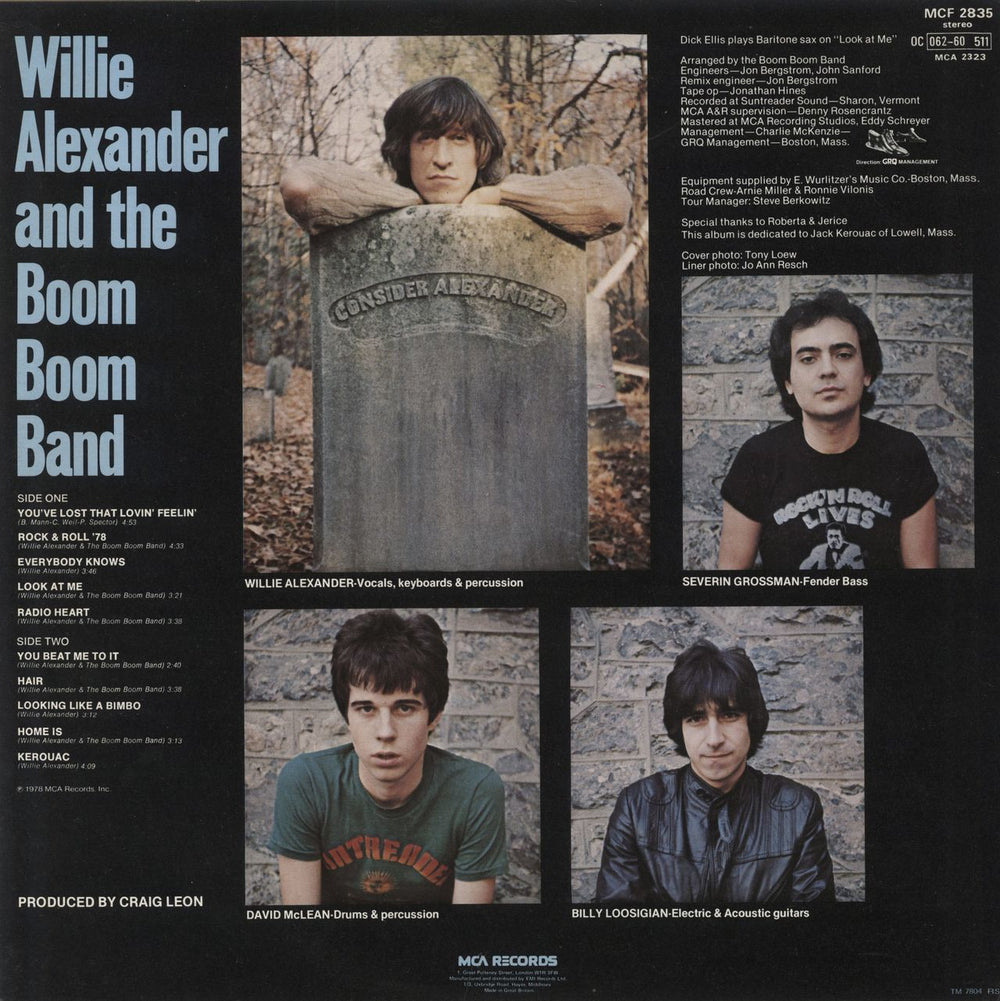 Willie Alexander Willie Alexander And The Boom Boom Band - Test Pressing UK vinyl LP album (LP record)