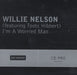 Willie Nelson I'm A Worried Man US Promo CD single (CD5 / 5") MRNR-02644-2