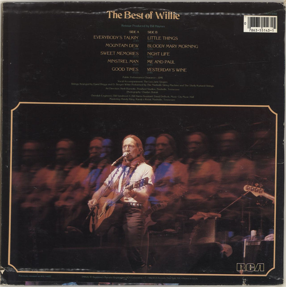 Willie Nelson The Best Of Willie US vinyl LP album (LP record) 078635514315