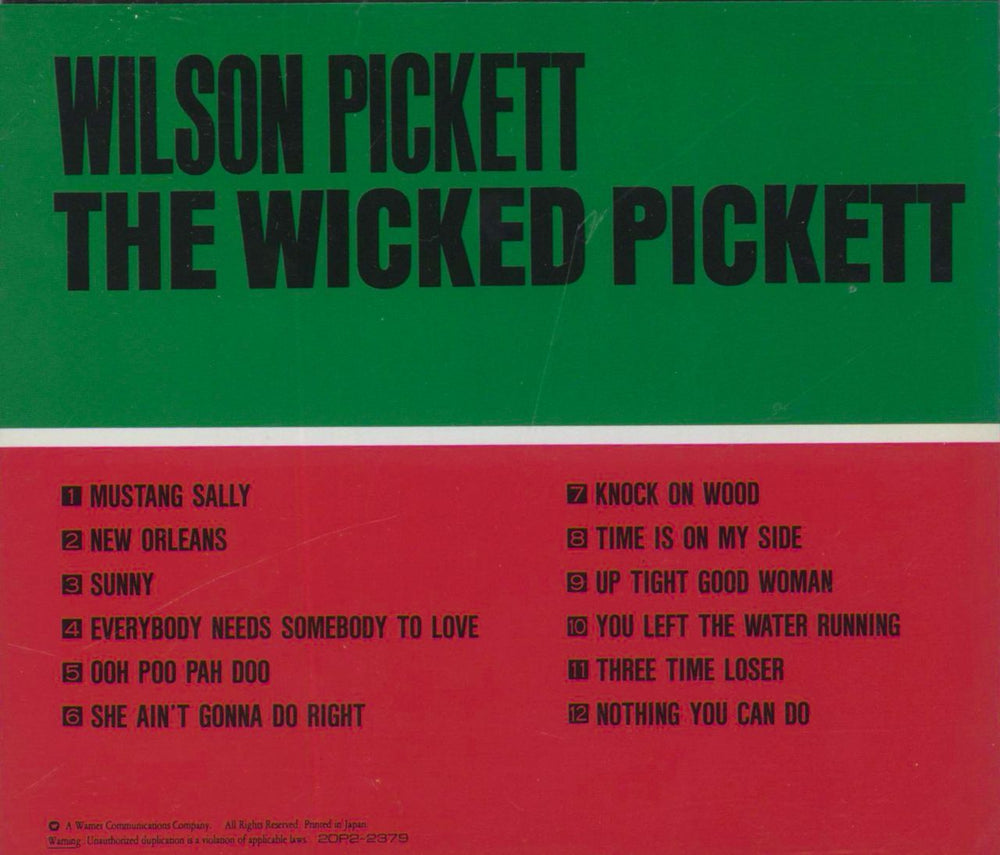 Wilson Pickett The Wicked Pickett Japanese CD album (CDLP)