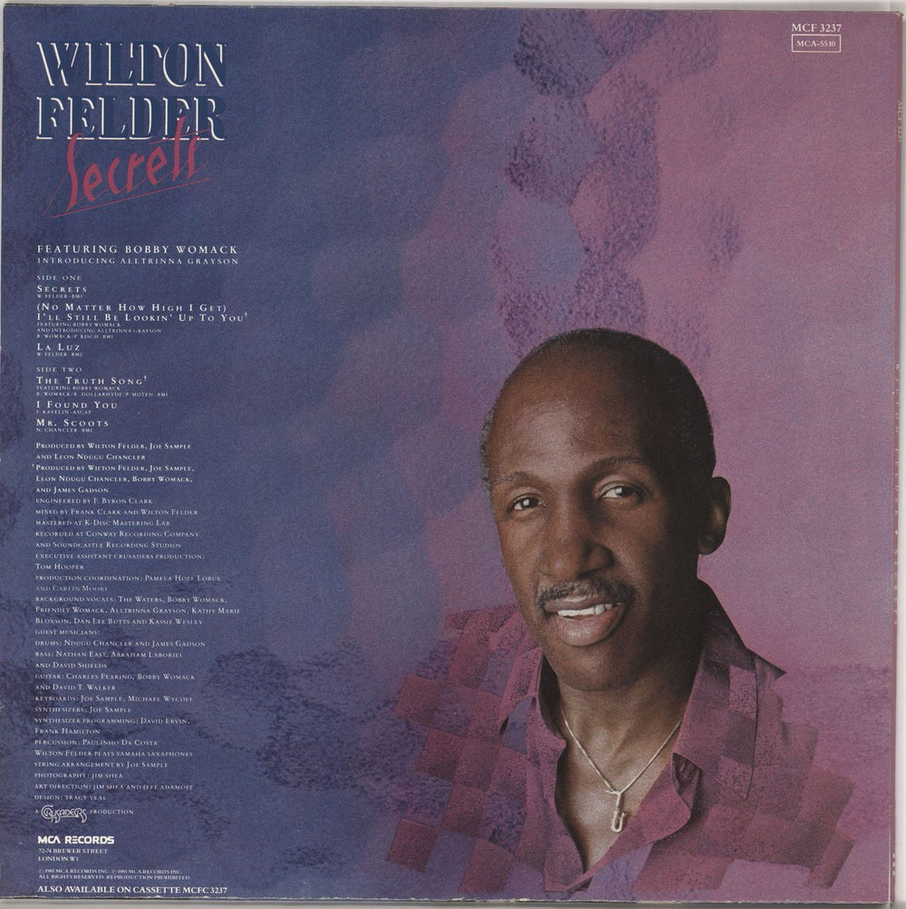 Wilton Felder Secrets UK vinyl LP album (LP record)