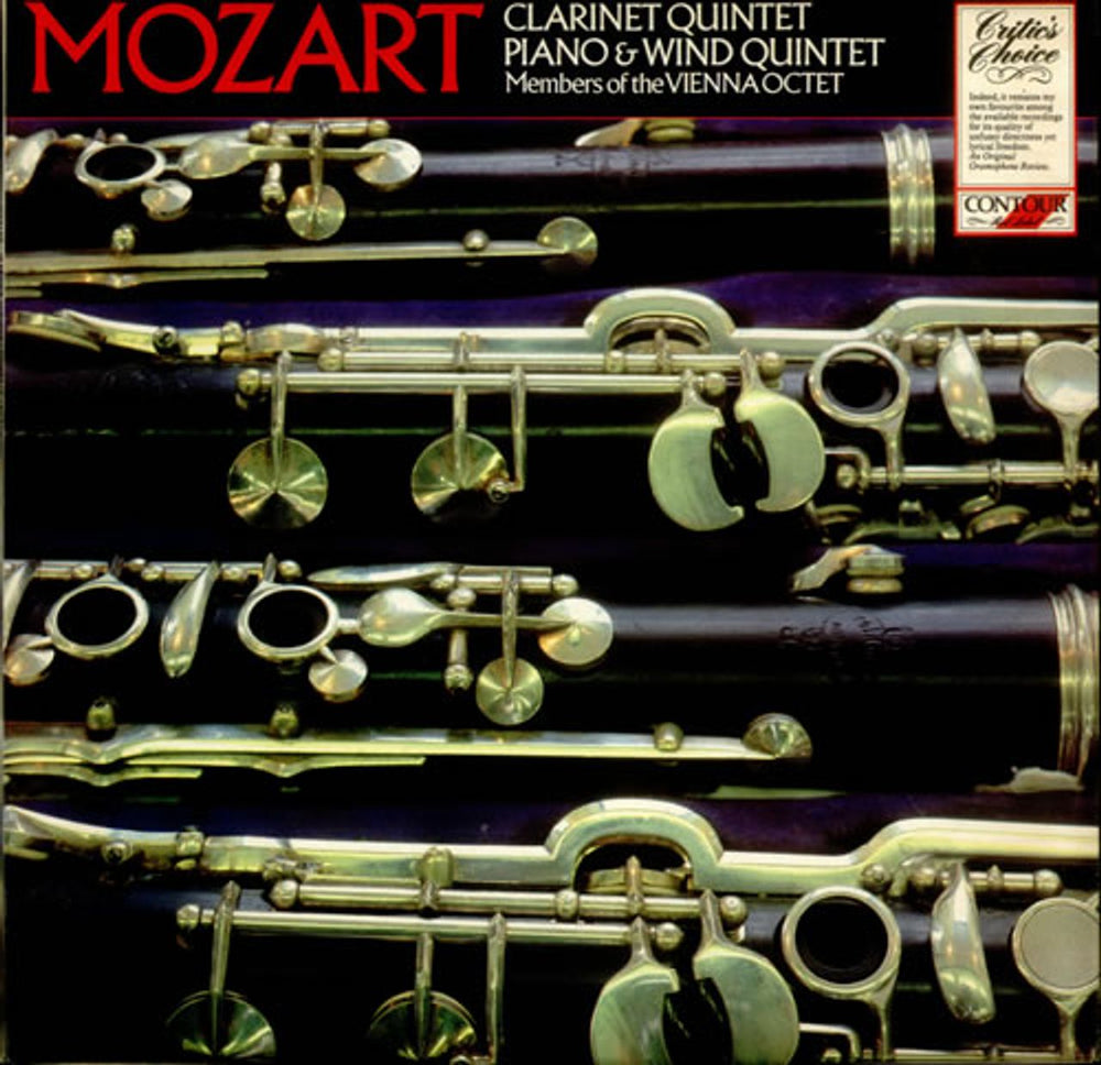 Wolfgang Amadeus Mozart Clarinet Quintet & Piano and Wind Quintet UK vinyl LP album (LP record) CC7544