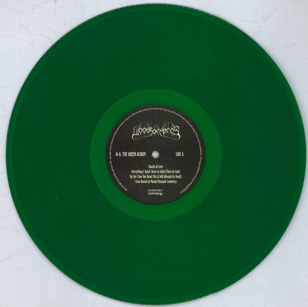 Woods Of Ypres Woods 4: The Green Album - Transparent Green Vinyl UK 2-LP vinyl record set (Double LP Album) 3R92LWO820725