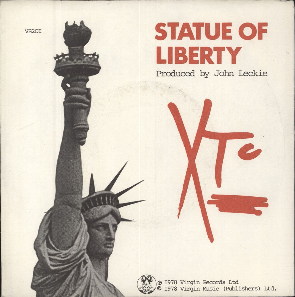 XTC Statue Of Liberty UK 7" vinyl single (7 inch record / 45) VS201