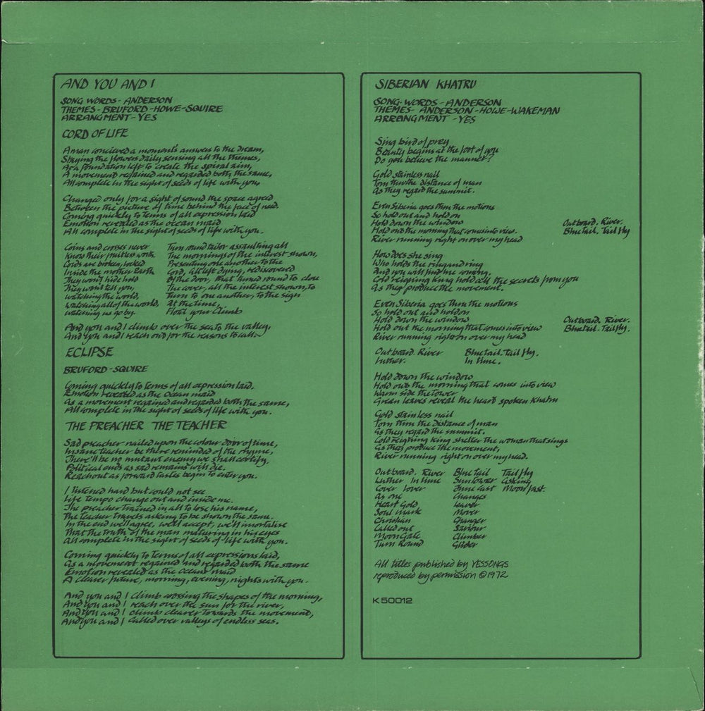 Yes Close To The Edge - 1st - Complete - EX UK vinyl LP album (LP record) Deleted