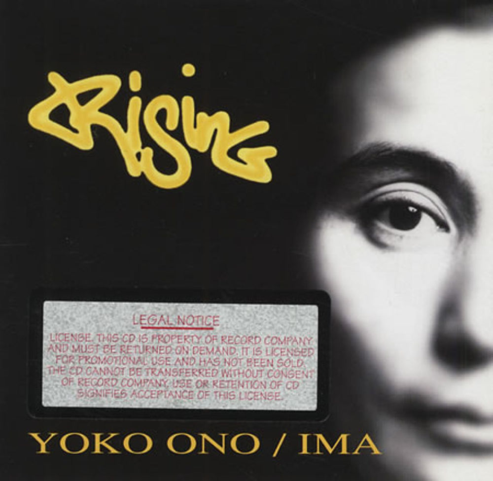 Yoko Ono Rising US Promo CD album (CDLP) CDP835872