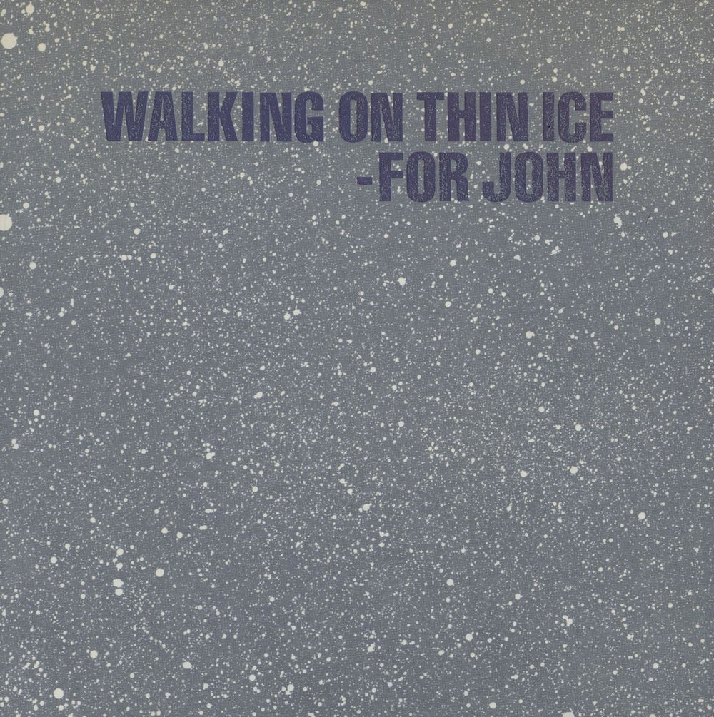 Yoko Ono Walking On Thin Ice + Lyric Sheet German 7" vinyl single (7 inch record / 45) GEF79202