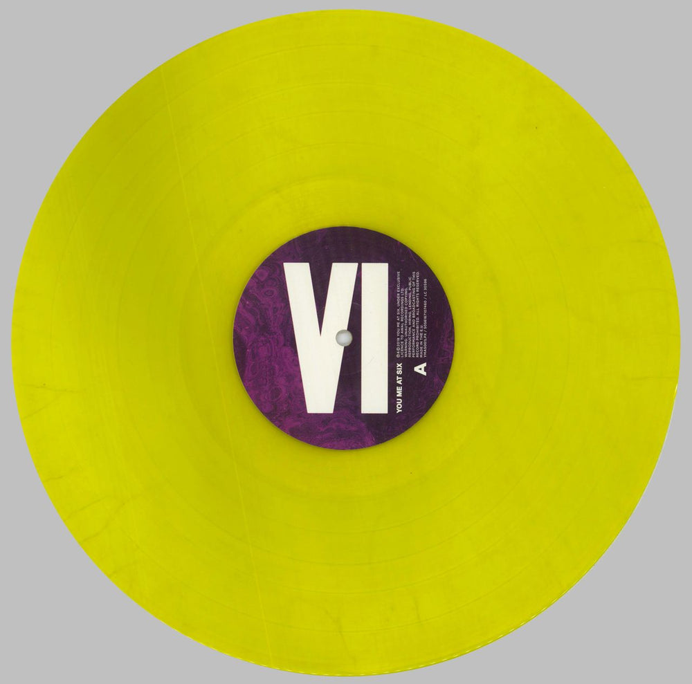 You Me At Six VI - Yellow Vinyl UK vinyl LP album (LP record) YMILPVI826991