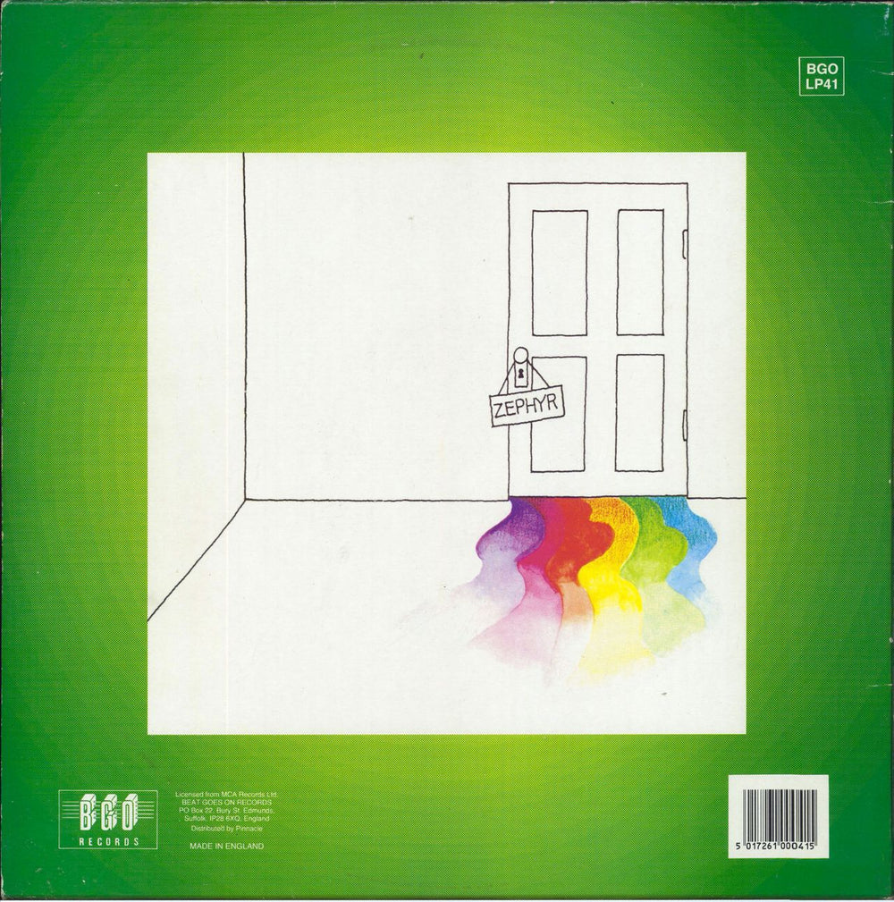 Zephyr Zephyr UK vinyl LP album (LP record)