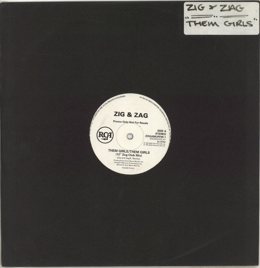 Zig & Zag Them Girls / Them Girls UK Promo 12" vinyl single (12 inch record / Maxi-single) ZOGAMUFFIN1