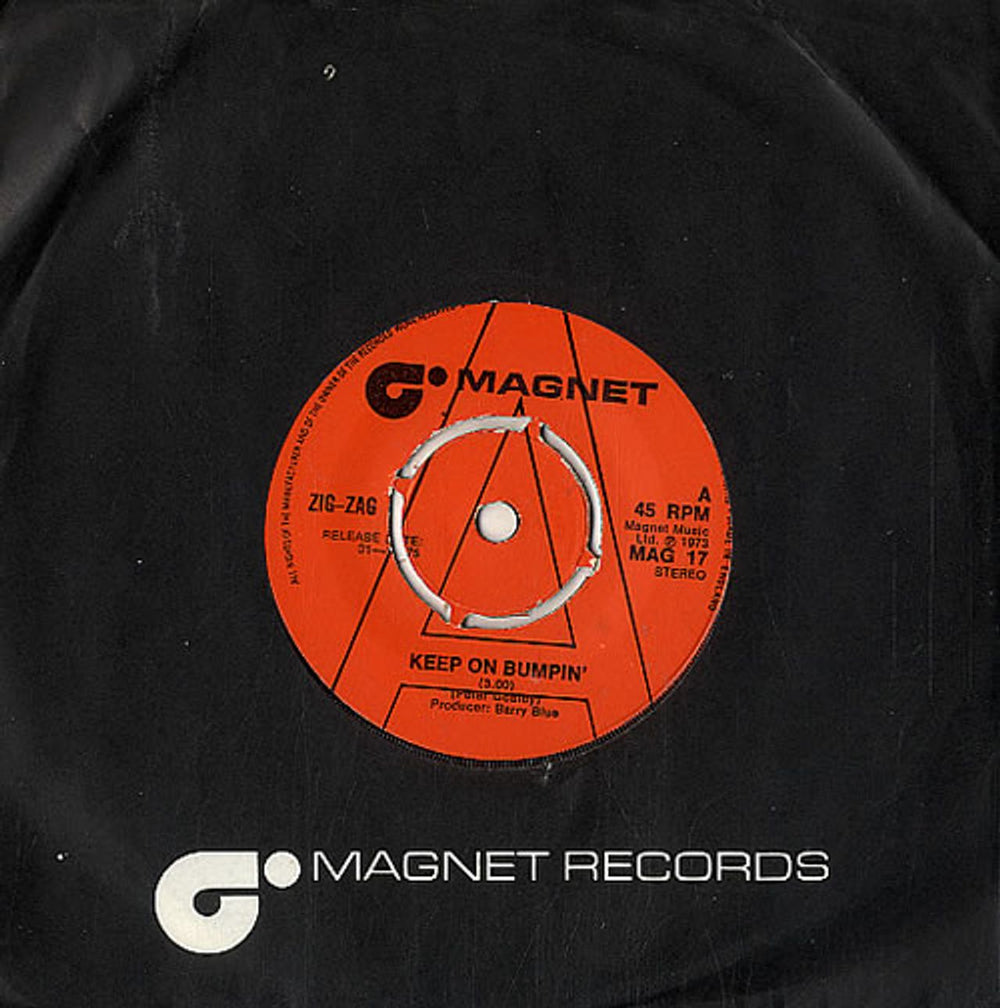 Zig-Zag Keep On Bumpin' - A Label UK Promo 7" vinyl single (7 inch record / 45) MAG17